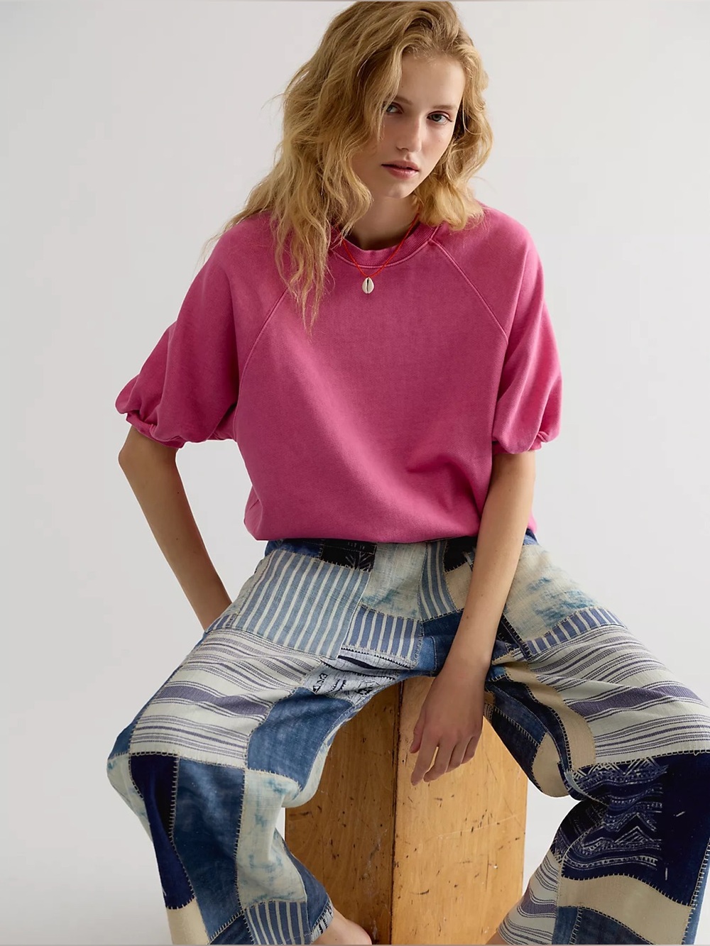 Free people Better On Sweatshirt pink magic